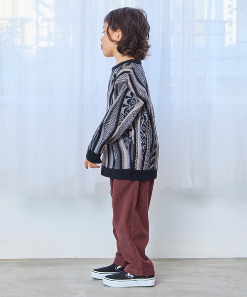 MARKEY'S（マーキーズ）の「3Dレトロクルーネックニット（ニット/セーター・キッズ・ブルー/ブラック/レッド・S/M/L/LL）」の6枚目の写真