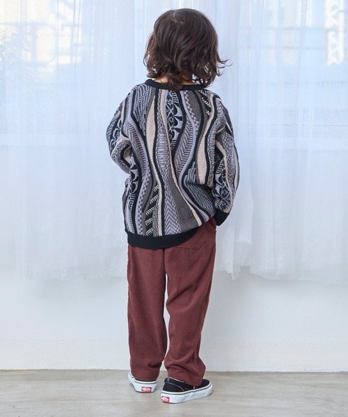 MARKEY'S（マーキーズ）の「3Dレトロクルーネックニット（ニット/セーター・キッズ・ブルー/ブラック/レッド・S/M/L/LL）」の7枚目の写真