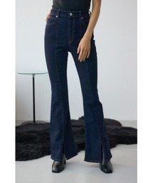 【WEB限定】AZUL DENIM センターステッチスリットフレアデニム