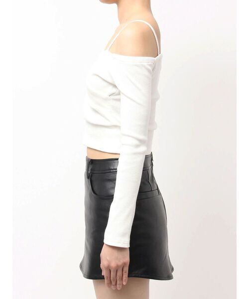 GYDA（ジェイダ）の「カシュクールデザインオフショルトップス（Tシャツ/カットソー・レディース・オフホワイト/オレンジ/ブラック・FREE）」の17枚目の写真