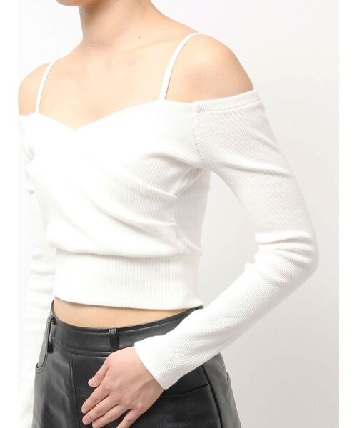 GYDA（ジェイダ）の「カシュクールデザインオフショルトップス（Tシャツ/カットソー・レディース・オフホワイト/オレンジ/ブラック・FREE）」の20枚目の写真