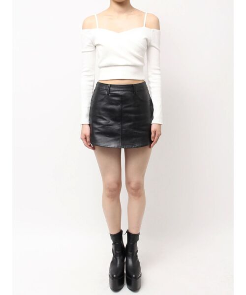 GYDA(ジェイダ)の「カシュクールデザインオフショルトップス(Tシャツ/カットソー・レディース・オフホワイト/オレンジ/ブラック・FREE)」の6枚目の写真