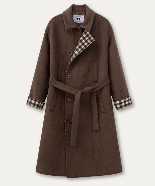 セール】マフラー付きウールチェスターコート SP25a012【SunsetPark