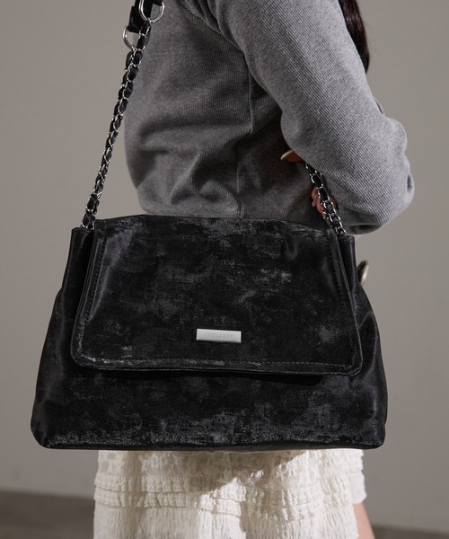 apres jour mignon（アプレジュールミニョン）の「【apresjour mignon×ARIAZ】スエード風ハンドバッグ（ハンドバッグ・レディース・オフホワイト/ブラック/ダークブラウン・ONESIZE）」の11枚目の写真