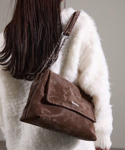 apres jour mignon（アプレジュールミニョン）の「【apresjour mignon×ARIAZ】スエード風ハンドバッグ（ハンドバッグ・レディース・オフホワイト/ブラック/ダークブラウン・ONESIZE）」の13枚目の写真