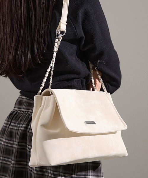 apres jour mignon（アプレジュールミニョン）の「【apresjour mignon×ARIAZ】スエード風ハンドバッグ（ハンドバッグ・レディース・オフホワイト/ブラック/ダークブラウン・ONESIZE）」の17枚目の写真