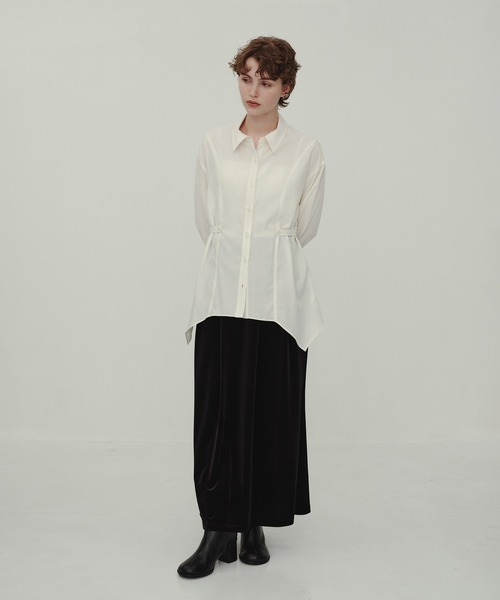 Velor Tuck Skirt/ベロアタックスカート（スカート）｜CITY TOKYO