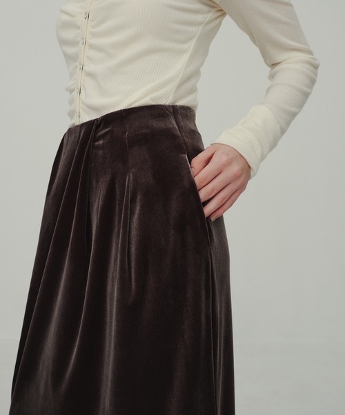 スカート諸々 Velor Tuck Skirt/ベロアタックスカート（スカート）｜CITY TOKYO