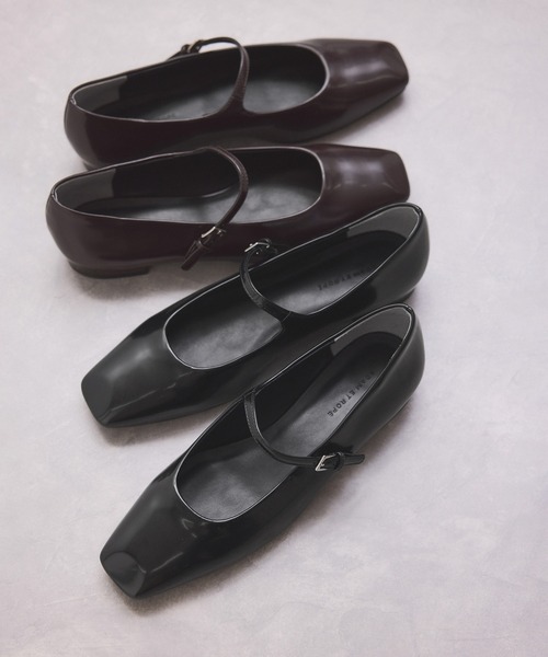 ADAM ET ROPE'（アダムエロペ）の「メリージェーンスクエアパンプス（パンプス・レディース・ブラック/ダークブラウン・24.5/24/23.5/23）」の8枚目の写真