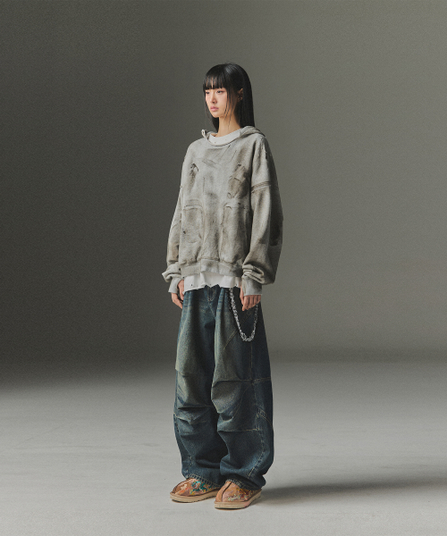 NOT4NERD(ノットフォーナード)の「Multi Panel Dart Curved Denim Pants - Deep Blue(デニムパンツ・レディース・その他・SMALL/MEDIUM/LARGE/X-LARGE)」の4枚目の写真