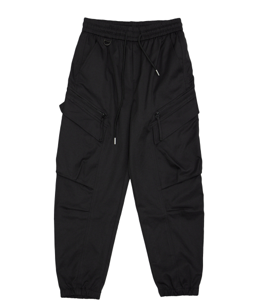 DOUBLE JD（ダブルジェイディー）の「ジッパーカーゴジョガーパンツ（ブラック）（スウェットパンツ・レディース・その他・LARGE/MEDIUM）」の3枚目の写真