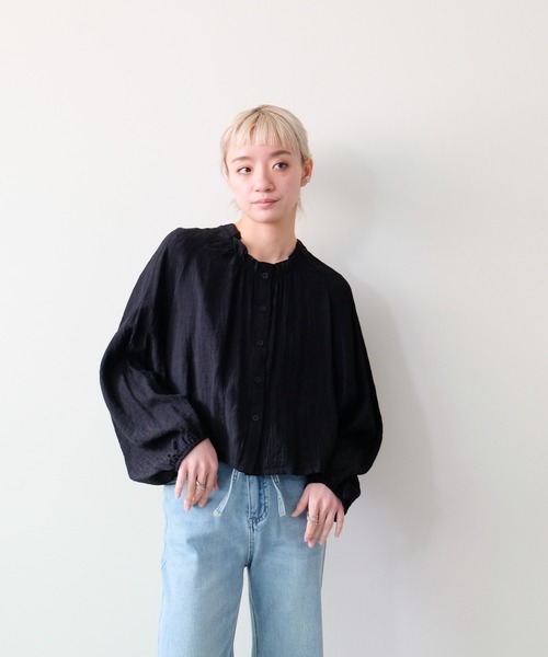 DOLLUPOOPS(ドールアップウップス)の「Back Frill Gathered Blouse(バックフリルギャザーブラウス)(シャツ/ブラウス・レディース・オフホワイト/ブラック・FREE)」の8枚目の写真