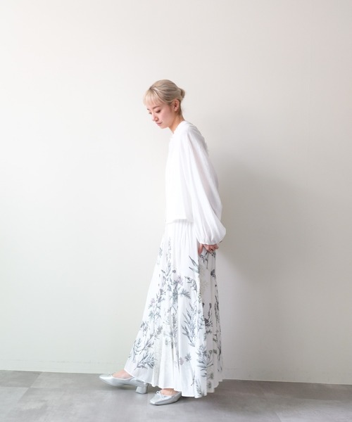 DOLLUPOOPS(ドールアップウップス)の「Back Frill Gathered Blouse(バックフリルギャザーブラウス)(シャツ/ブラウス・レディース・オフホワイト/ブラック・FREE)」の7枚目の写真