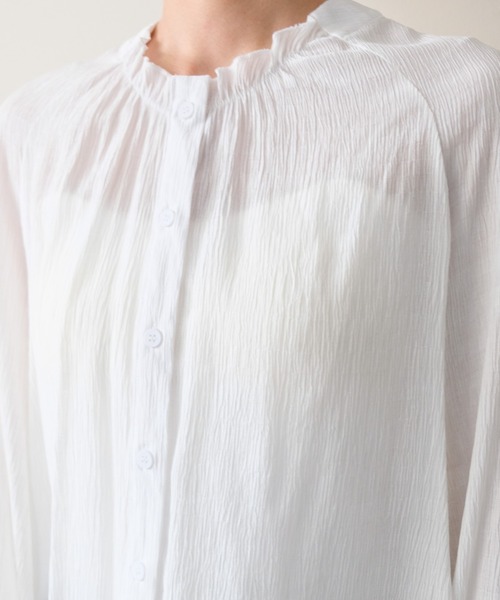 DOLLUPOOPS(ドールアップウップス)の「Back Frill Gathered Blouse(バックフリルギャザーブラウス)(シャツ/ブラウス・レディース・オフホワイト/ブラック・FREE)」の22枚目の写真