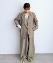 room153 | ピンストライプパワーショルダージャケット(テーラードジャケット)