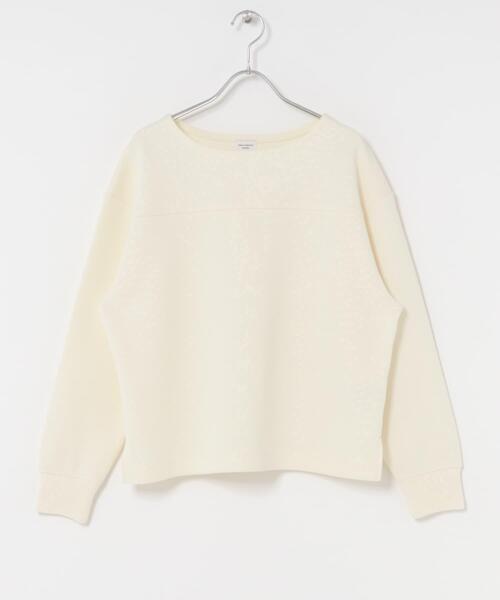 URBAN RESEARCH DOORS（アーバンリサーチドアーズ）の「『UR TECH』ボートネックプルオーバー（Tシャツ/カットソー・レディース・グリーン系その他/アイボリー/ブラック・MEDIUM）」の11枚目の写真