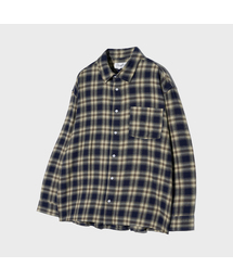 フランネルディストリクトタータンチェックシャツ_ネイビー