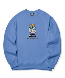 CITY BEAR GRAPHIC クルーネック - ブルー