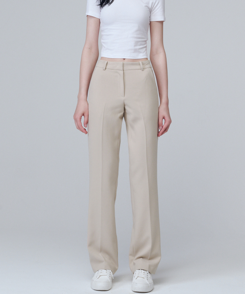 MALOUPE(マロップ)の「2140 ストレッチスリムブーツカットパンツ(ベージュ)(スラックス・レディース・ベージュ・26/28/30)」の1枚目の写真