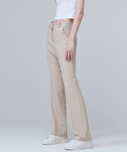 MALOUPE(マロップ)の「2140 ストレッチスリムブーツカットパンツ(ベージュ)(スラックス・レディース・ベージュ・26/28/30)」の3枚目の写真