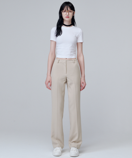 MALOUPE(マロップ)の「2140 ストレッチスリムブーツカットパンツ(ベージュ)(スラックス・レディース・ベージュ・26/28/30)」の4枚目の写真