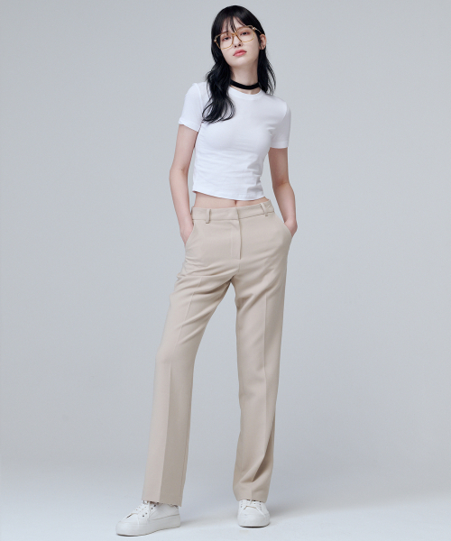 MALOUPE(マロップ)の「2140 ストレッチスリムブーツカットパンツ(ベージュ)(スラックス・レディース・ベージュ・26/28/30)」の5枚目の写真