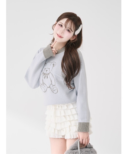 Darich ポイントカラーDベアニットトップス ポイントカラーDベアニットトップス（ニット/セーター）｜Darich