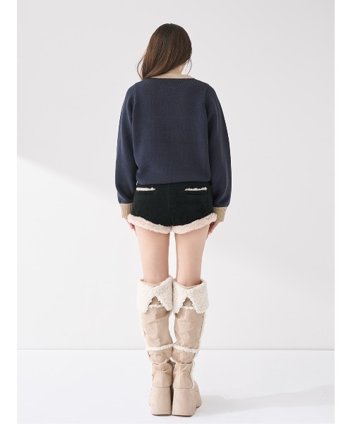 ポイントカラーDベアニットトップス（ニット/セーター）｜Darich