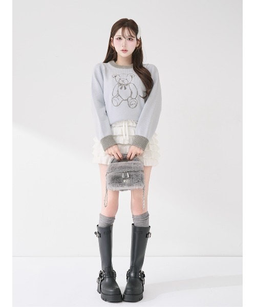 ポイントカラーDベアニットトップス（ニット/セーター）｜Darich