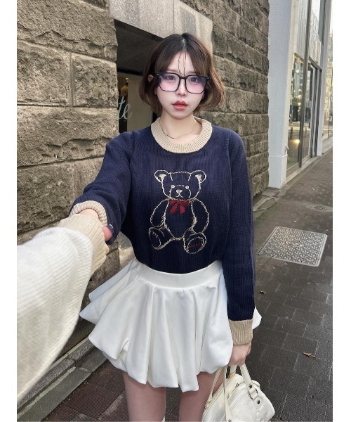 Darich ポイントカラーDベアニットトップス ポイントカラーDベアニットトップス – Darich (ダーリッチ)