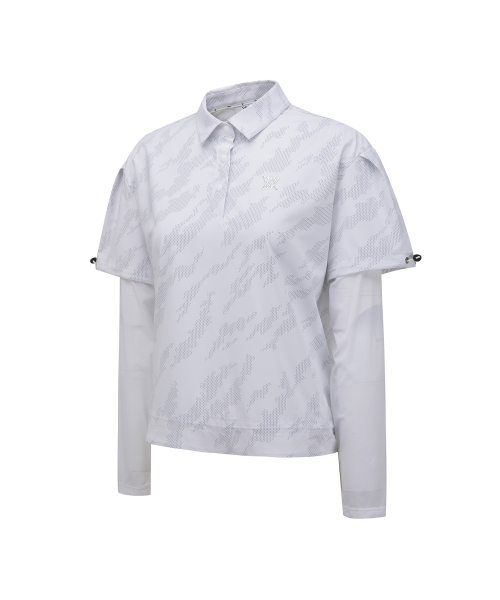 ANEW GOLF（アニューゴルフ）の「WOMEN SP LAYERED PATTERN LONG T-SHIRT_WH（ポロシャツ・レディース・その他・X-SMALL/SMALL/MEDIUM/LARGE）」の3枚目の写真