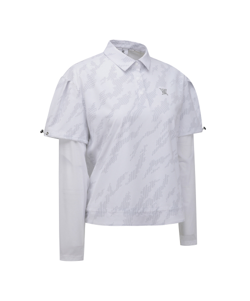 ANEW GOLF（アニューゴルフ）の「WOMEN SP LAYERED PATTERN LONG T-SHIRT_WH（ポロシャツ・レディース・その他・X-SMALL/SMALL/MEDIUM/LARGE）」の4枚目の写真