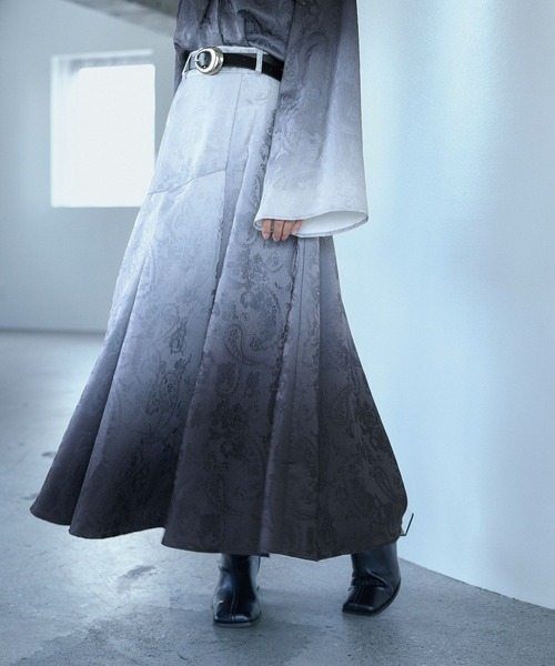 HARE（ハレ）の「グラデーションジャガードフレアスカート(HARE)（スカート・レディース・パープル/ブラック・FREE）」の10枚目の写真