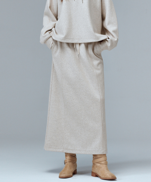 MALOUPE（マロップ）の「3109 ニットスカート（ベージュ）（スカート・レディース・ベージュ・SMALL/MEDIUM）」の2枚目の写真
