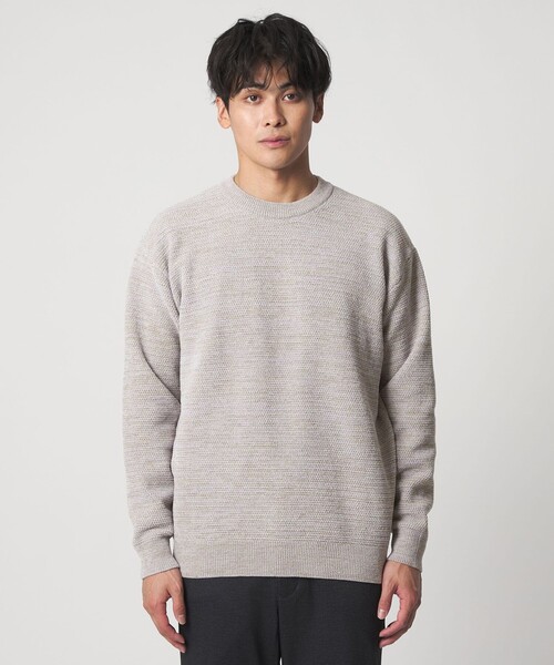 A DAY IN THE LIFE UNITED ARROWS(アデイインザライフユナイテッドアローズ)の「モールミックス メランジ ニット-ウォッシャブル-<A DAY IN THE LIFE>(ニット/セーター・メンズ・ダークグレー/ナチュラル/ネイビー・M/L)」の21枚目の写真