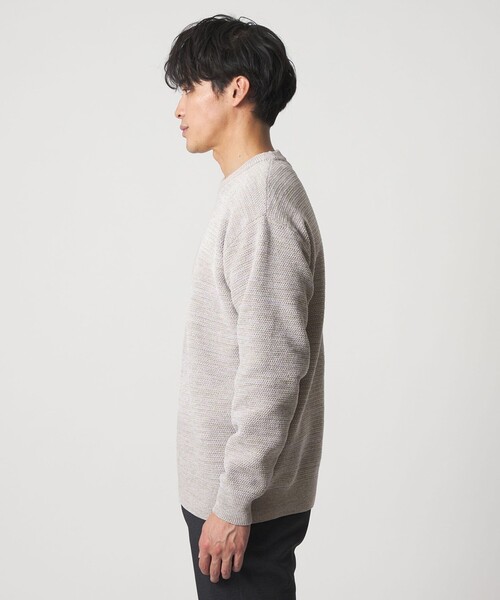 A DAY IN THE LIFE UNITED ARROWS(アデイインザライフユナイテッドアローズ)の「モールミックス メランジ ニット-ウォッシャブル-<A DAY IN THE LIFE>(ニット/セーター・メンズ・ダークグレー/ナチュラル/ネイビー・M/L)」の20枚目の写真