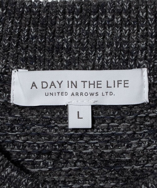 A DAY IN THE LIFE UNITED ARROWS(アデイインザライフユナイテッドアローズ)の「モールミックス メランジ ニット-ウォッシャブル-<A DAY IN THE LIFE>(ニット/セーター・メンズ・ダークグレー/ナチュラル/ネイビー・M/L)」の7枚目の写真