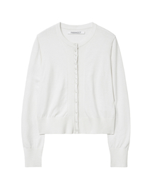 PARAKEET（パラキート）の「マルチボタンコットンラウンドカーディガン（アイボリー）（カーディガン/ボレロ）」