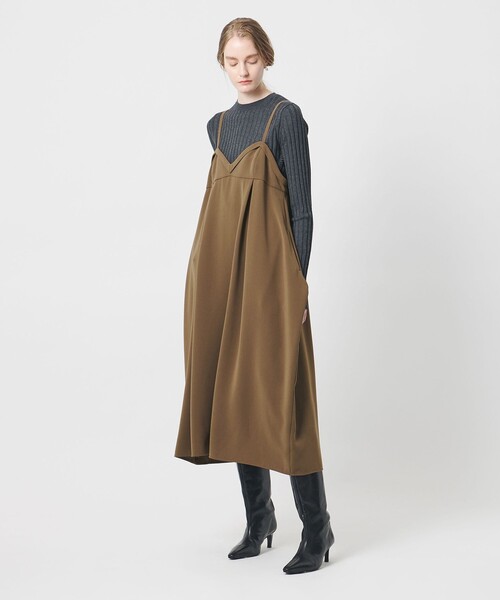 AEWEN MATOPH(イウエン マトフ)の「<AEWEN MATOPH>コクーンキャミソールワンピース ‐ ウォッシャブル ‐(ワンピース・レディース・モカ/ブラック・36/38)」の8枚目の写真