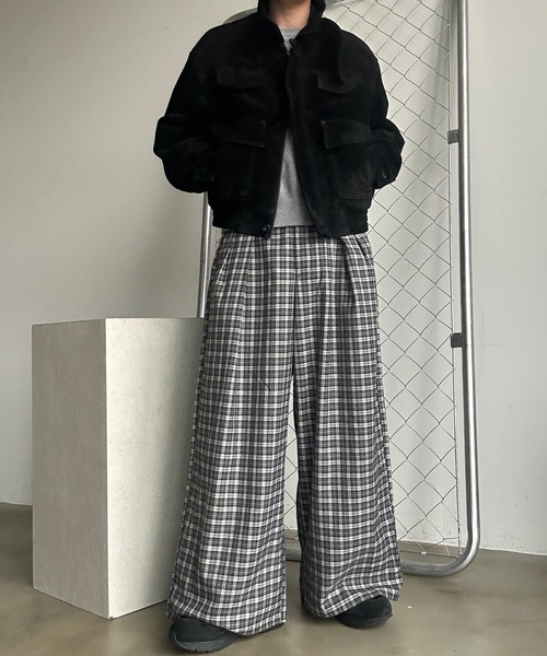 UNDERSTATEMENTs（アンダーステイトメント）の「【ユニセックス】ストライプ&チェックスラックス（スラックス・メンズ・ブラック系その他/ブラック系その他2・LARGE/MEDIUM/SMALL）」の9枚目の写真