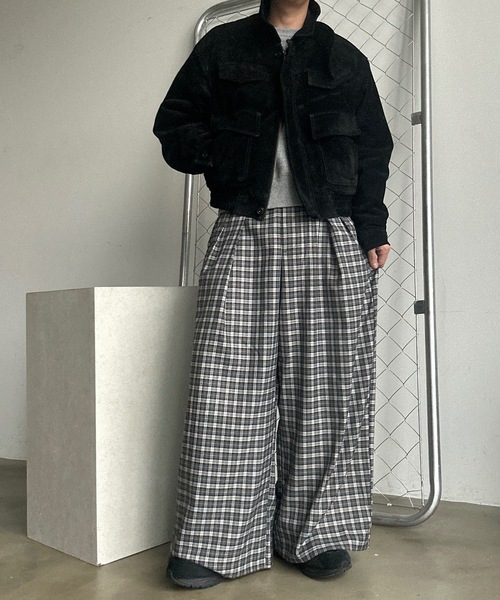 UNDERSTATEMENTs（アンダーステイトメント）の「【ユニセックス】ストライプ&チェックスラックス（スラックス・メンズ・ブラック系その他/ブラック系その他2・LARGE/MEDIUM/SMALL）」の10枚目の写真