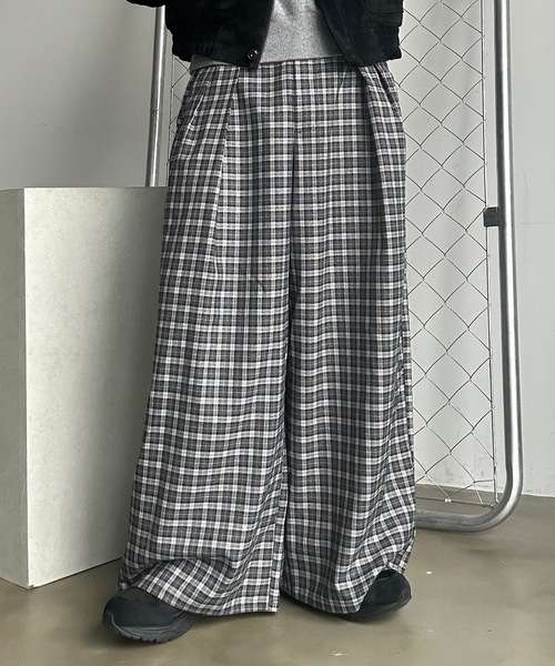 UNDERSTATEMENTs（アンダーステイトメント）の「【ユニセックス】ストライプ&チェックスラックス（スラックス・メンズ・ブラック系その他/ブラック系その他2・LARGE/MEDIUM/SMALL）」の5枚目の写真