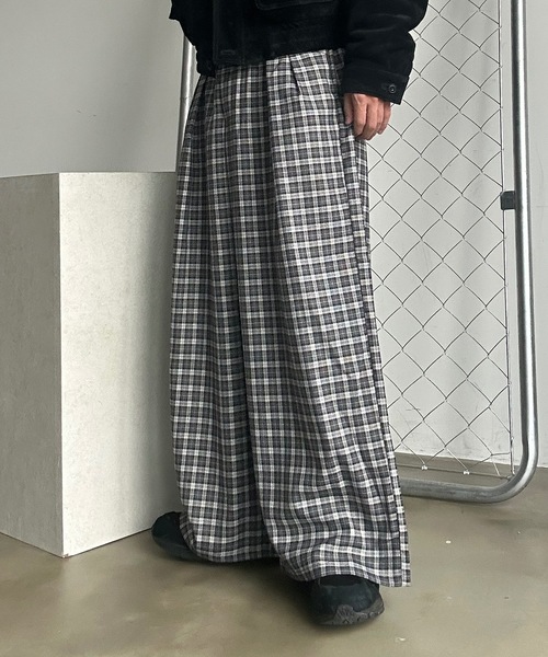 UNDERSTATEMENTs（アンダーステイトメント）の「【ユニセックス】ストライプ&チェックスラックス（スラックス・メンズ・ブラック系その他/ブラック系その他2・LARGE/MEDIUM/SMALL）」の7枚目の写真