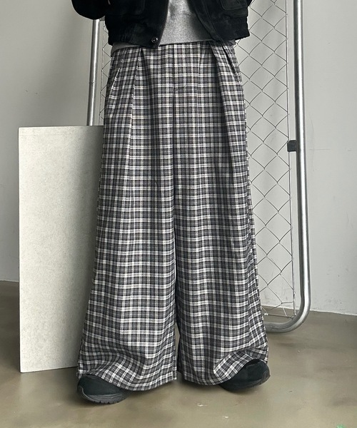 UNDERSTATEMENTs（アンダーステイトメント）の「【ユニセックス】ストライプ&チェックスラックス（スラックス・メンズ・ブラック系その他/ブラック系その他2・LARGE/MEDIUM/SMALL）」の8枚目の写真