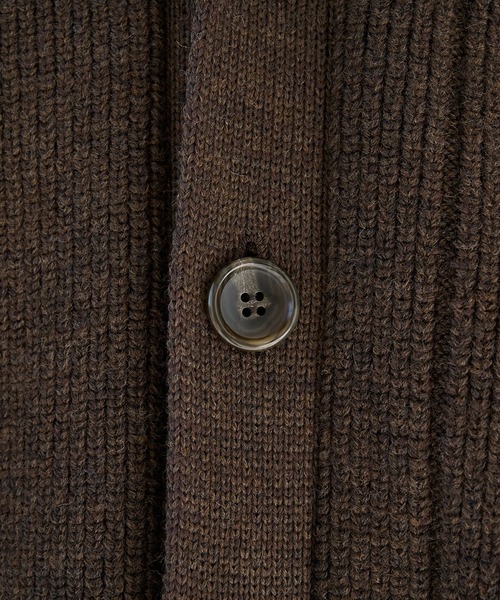 WRAPINKNOT（ラッピンノット）の「【WRAPINKNOT/ラッピンノット】編地切替カーディガン（ニット/セーター・メンズ・ブラウン/ブラック・3/2）」の12枚目の写真