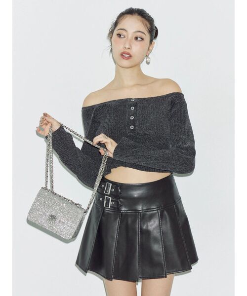 EVRIS（エヴリス）の「グリッターショルダーBAG（ショルダーバッグ・レディース・シルバー/ブラック・FREE）」の5枚目の写真