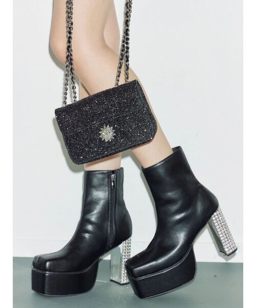 EVRIS（エヴリス）の「グリッターショルダーBAG（ショルダーバッグ・レディース・シルバー/ブラック・FREE）」の10枚目の写真