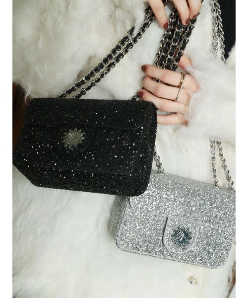 EVRIS（エヴリス）の「グリッターショルダーBAG（ショルダーバッグ・レディース・シルバー/ブラック・FREE）」の13枚目の写真