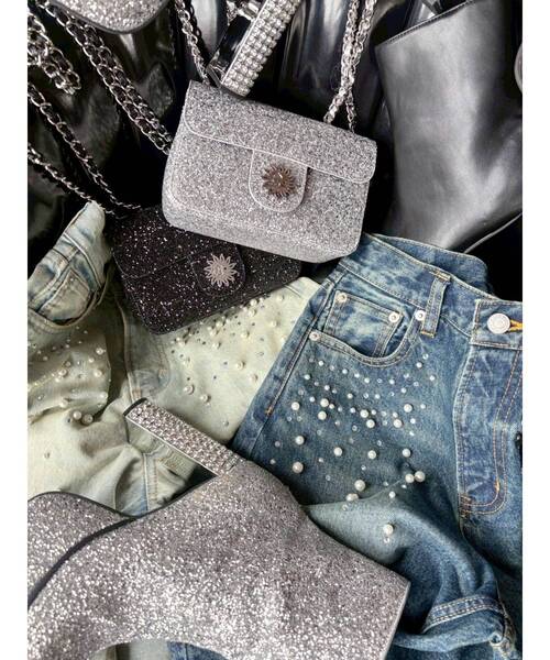 EVRIS（エヴリス）の「グリッターショルダーBAG（ショルダーバッグ・レディース・シルバー/ブラック・FREE）」の20枚目の写真