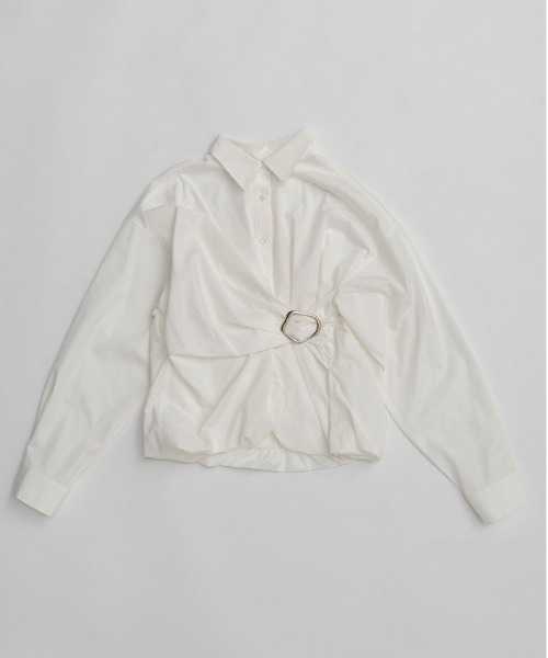 PRANK PROJECT(プランクプロジェクト)の「【2026Spring Pre-Order】バックルバルーンシャツ / Buckle Balloon Shirt(シャツ/ブラウス・レディース・ブラウン/ホワイト/ピンク・FREE)」の22枚目の写真